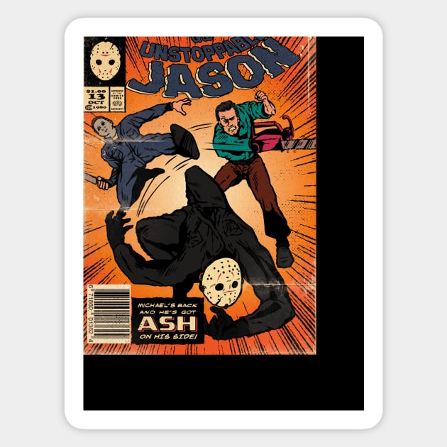 The Unstoppable Jason Comics Sticker by designedbydeath